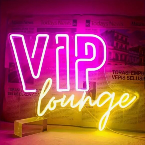 VIP LOUNGE NEON LED SIGN - Picture 1 of 3